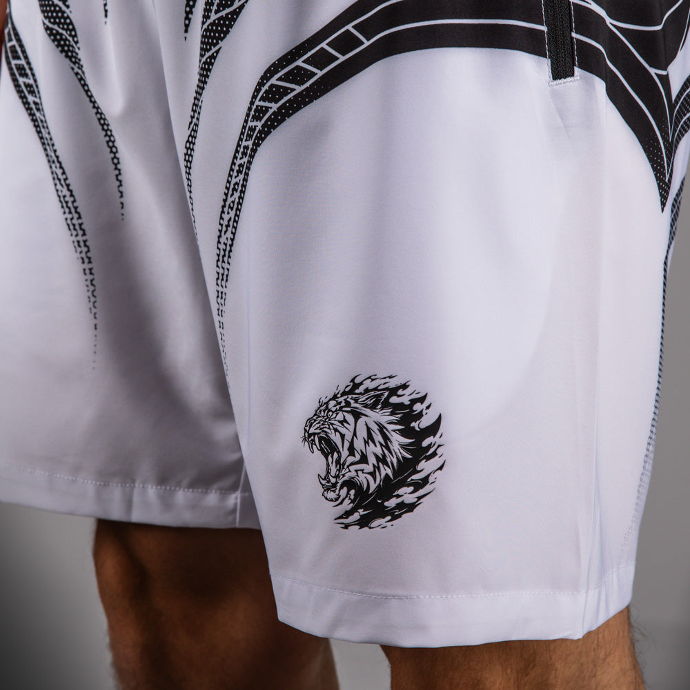 Venum x Mike Tyson Tiger Training ショーツ - オプティカルホワイト/ディープブラック