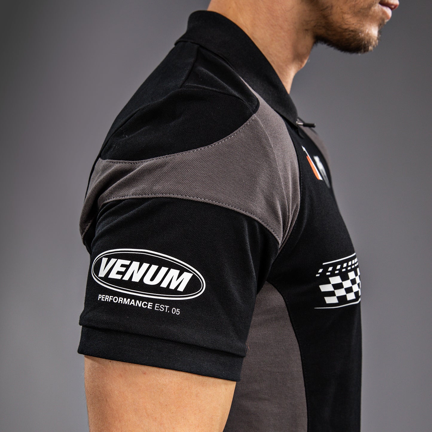 Venum Motorsport - ディープブラック コットンポロシャツ