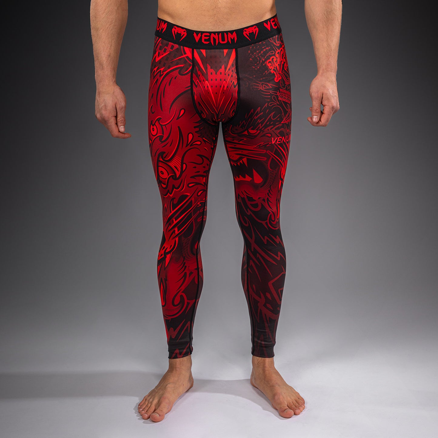 Venum Wolf Atak スパッツ – ブラック/レッド