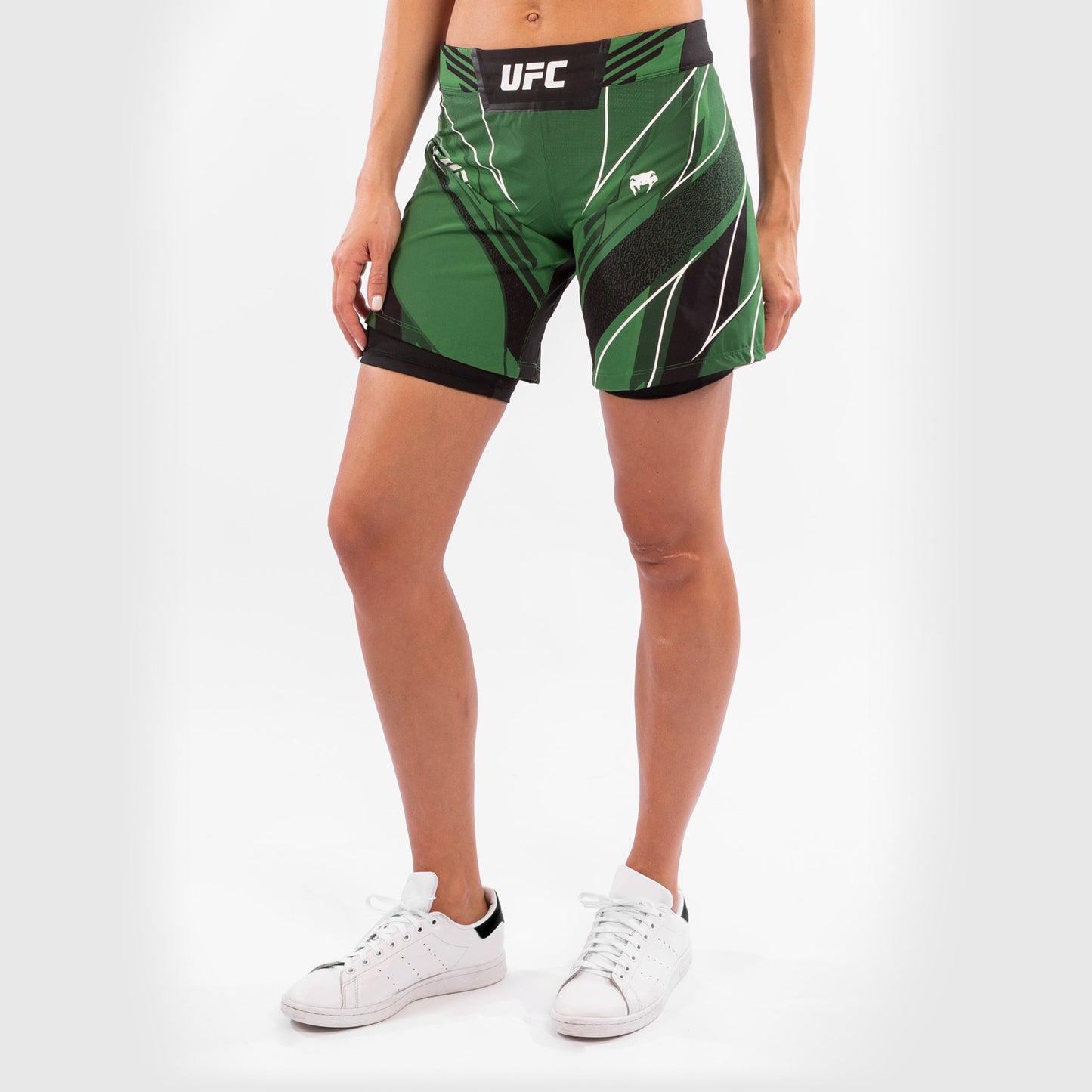 UFC VENUM本物のファイトナイトウィメンズショート-ロングフィット - 緑