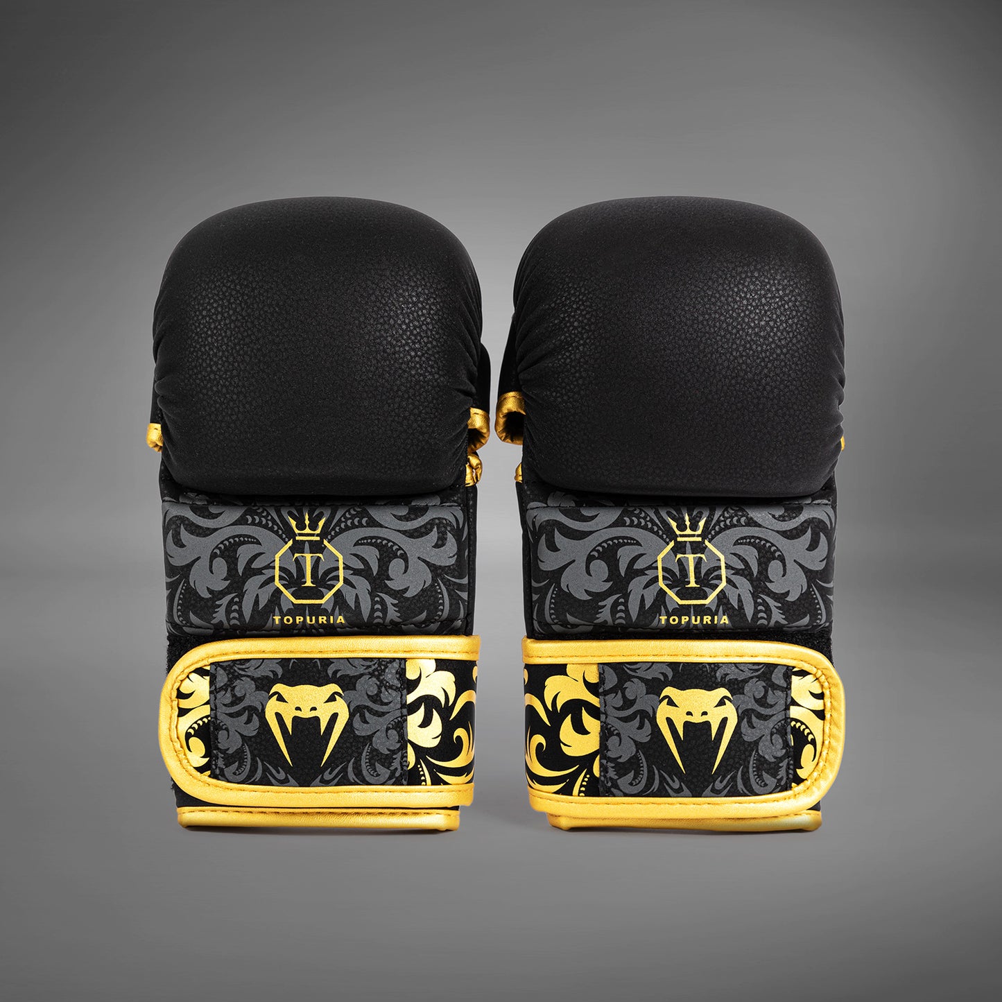 Venum x Topuria Unmatched Edition MMAスパーリンググローブ - ブラック/ゴールド