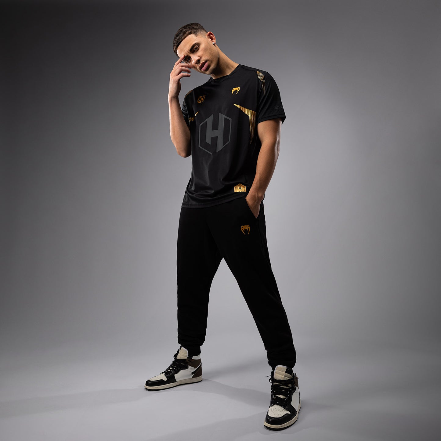 FK x Venum Hexagone MMAジョギング - ブラック/ゴールド