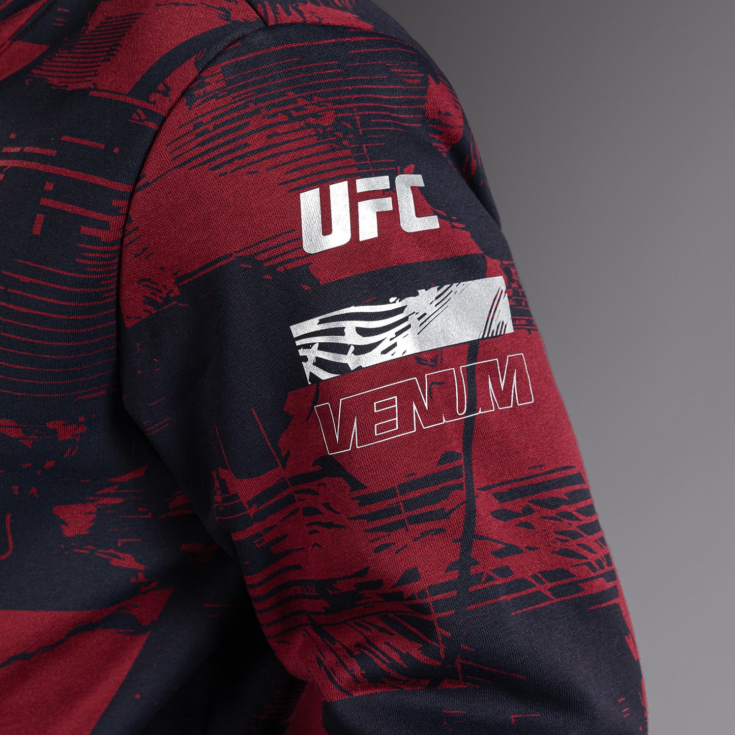 UFC Zenith by Venum Authentic Fight Week プルオーバーパーカー メンズ - ネイビーブルー/バーガンディ/シルバー