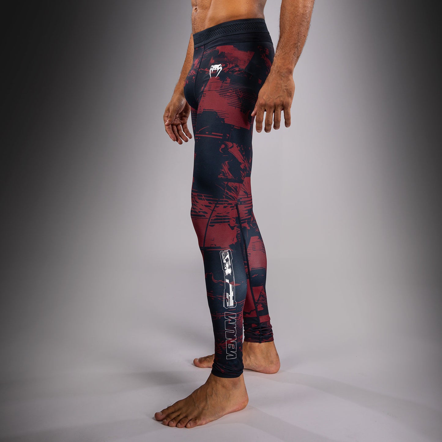 UFC Zenith by Venum Authentic Fight Week パフォーマンスタイツ メンズ - ネイビーブルー/バーガンディ/シルバー