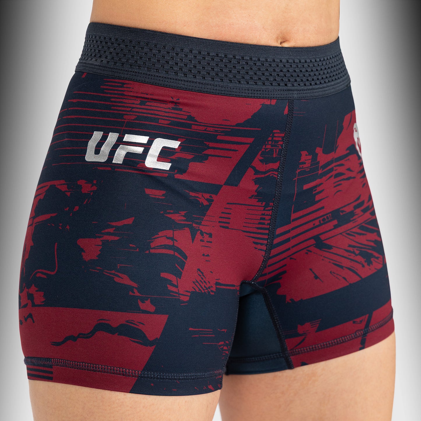 UFC Zenith by Venum Authentic Fight Week パフォーマンスヴァレトゥードショーツ レディース - ネイビーブルー/バーガンディ/シルバー