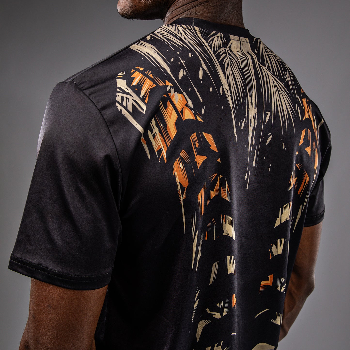 Venum Tiger ドライテックTシャツ メンズ - ブラック/ネオンオレンジ