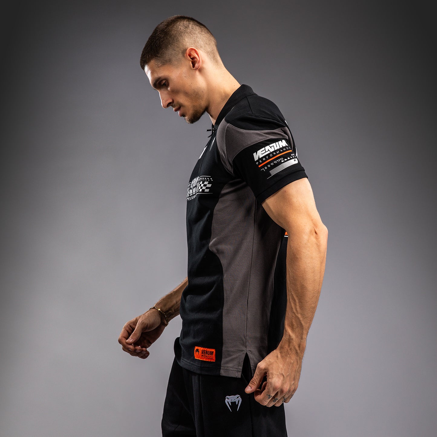 Venum Motorsport - ディープブラック コットンポロシャツ