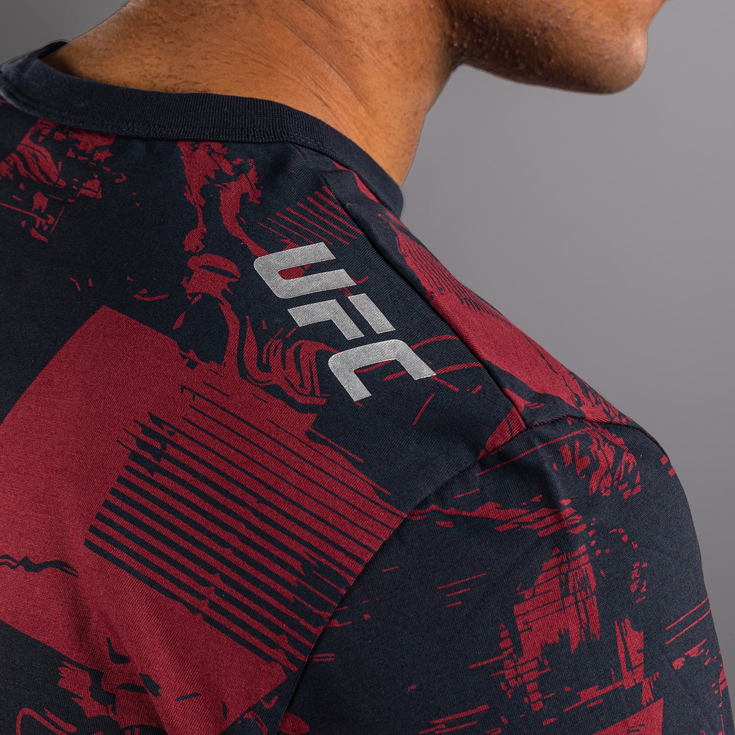 UFC Zenith by Venum Authentic Fight Week 長袖Tシャツ メンズ - ネイビーブルー/バーガンディ/シルバー