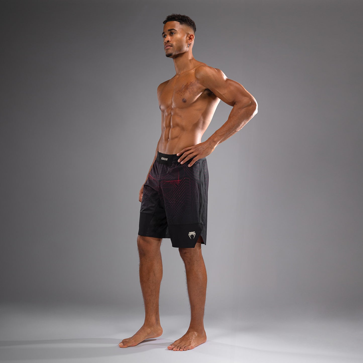 Venum G-Fit Air ファイトショーツ メンズ - ディープブラック/ファイヤーレッド