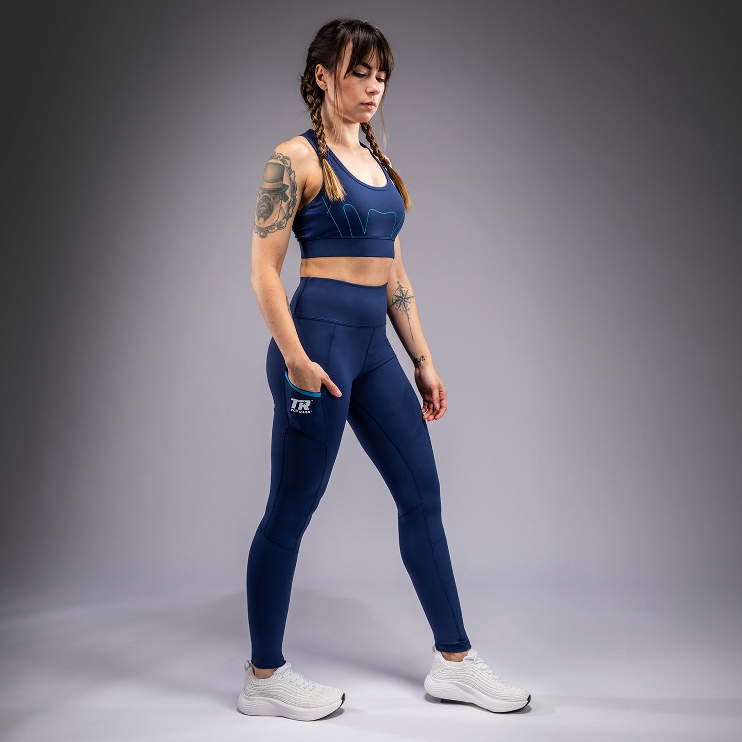 Venum x Top Rank Original レディース フルレングスレギンス - ネイビーブルー