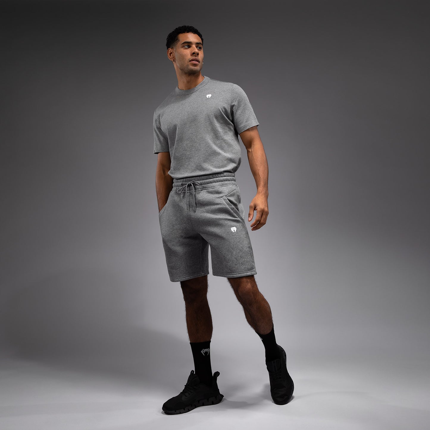 Venum Silent Power コットンショーツ - Cloudy Grey