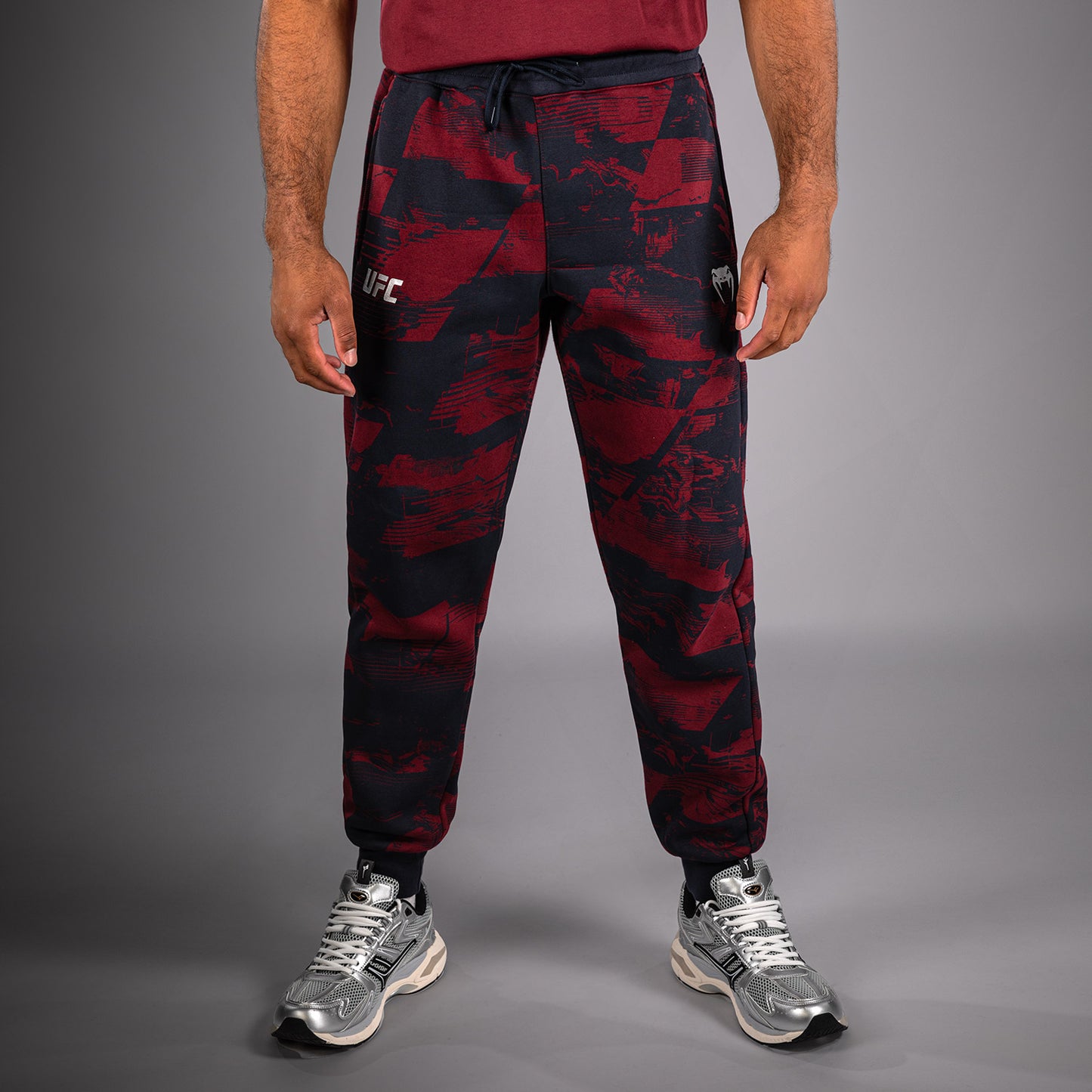 UFC Zenith by Venum Authentic Fight Week パンツ メンズ - ネイビーブルー/バーガンディ/シルバー