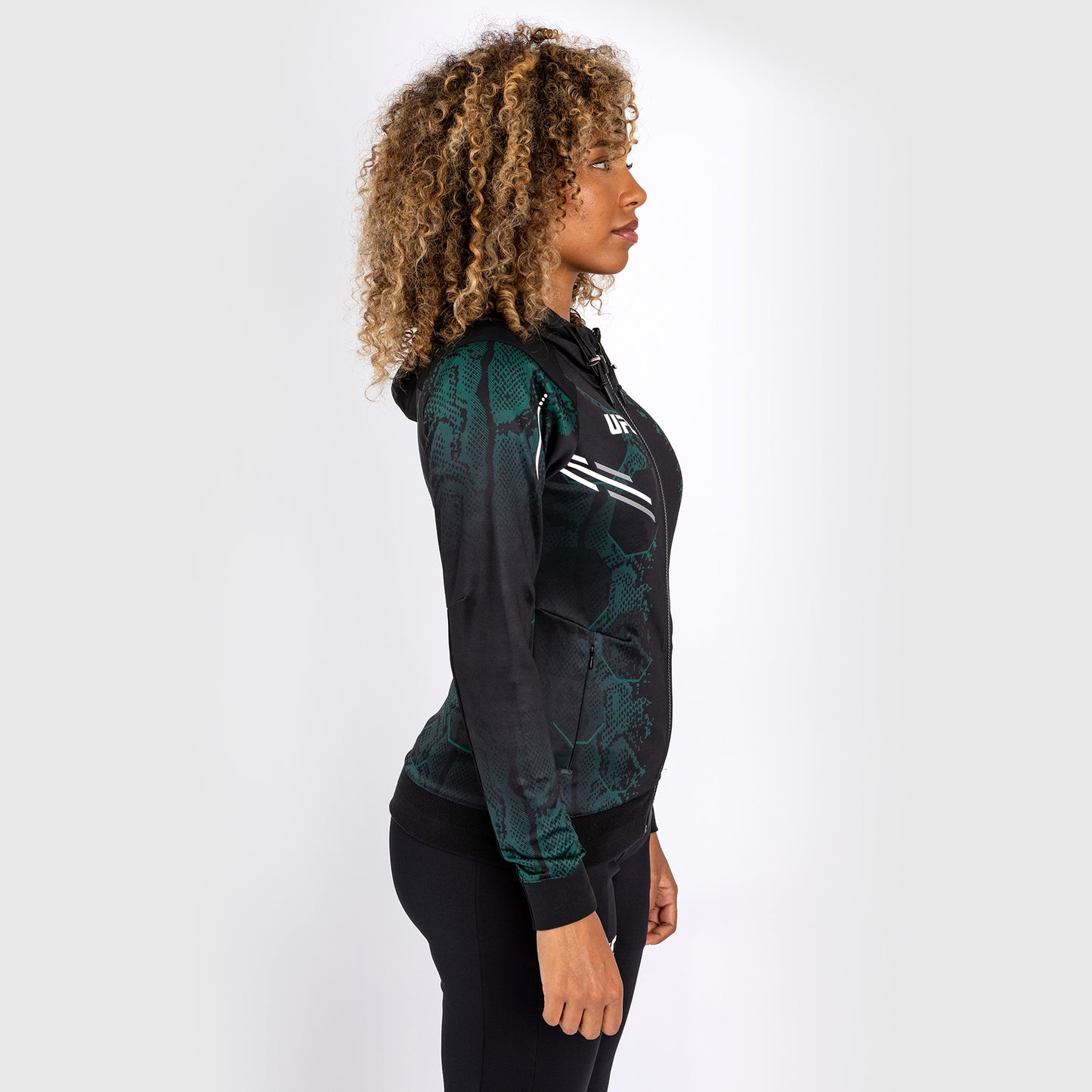 UFC Adrenaline by Venum Authentic Fight Night ウィメンズ・ウォークアウト・フーディ - Emerald Edition - グリーン/ブラック