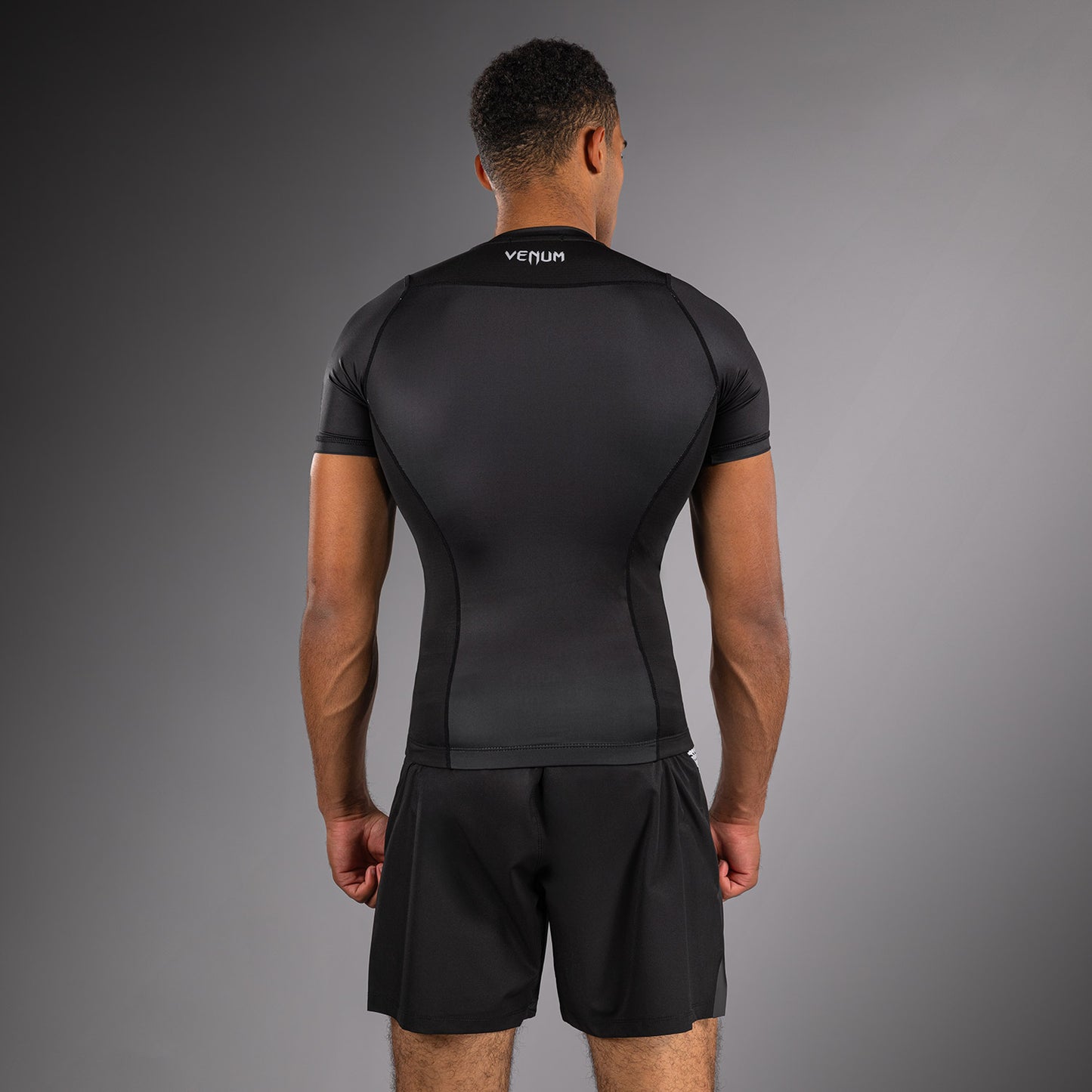 Venum No Gi ラッシュガード - ブラック/ホワイト