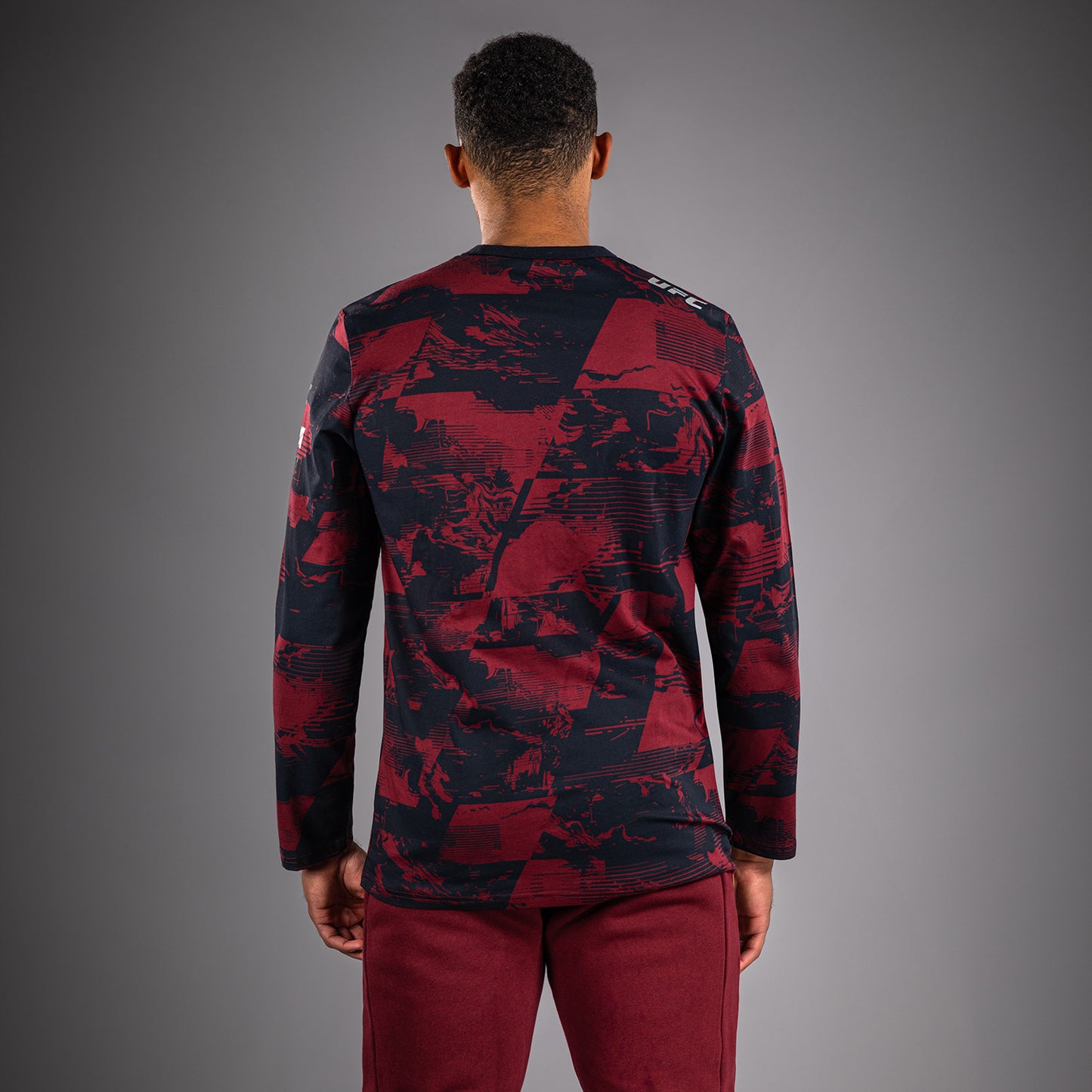 UFC Zenith by Venum Authentic Fight Week 長袖Tシャツ メンズ - ネイビーブルー/バーガンディ/シルバー