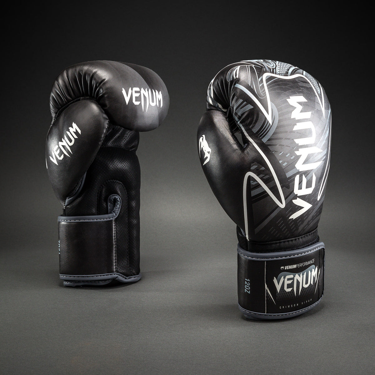 Venum Crimson Viper 2.0 Impact ボクシンググローブ - ブラック/グレー