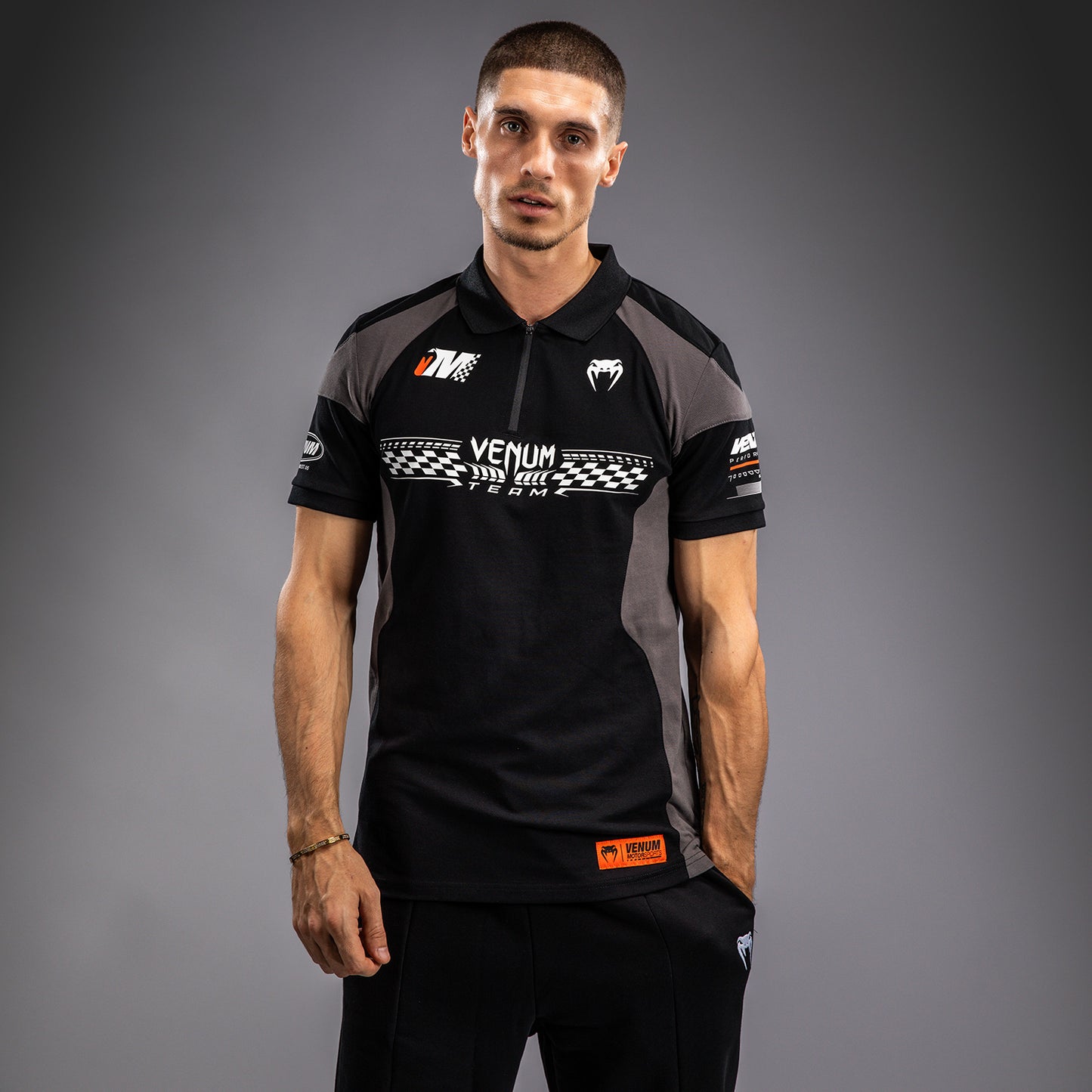 Venum Motorsport - ディープブラック コットンポロシャツ
