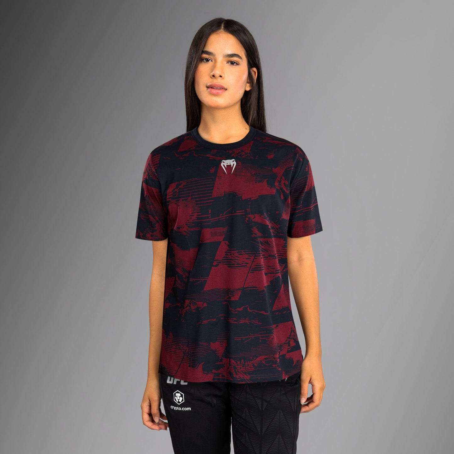 UFC Zenith by Venum Authentic Fight Week 半袖Tシャツ レディース - ネイビーブルー/バーガンディ/シルバー
