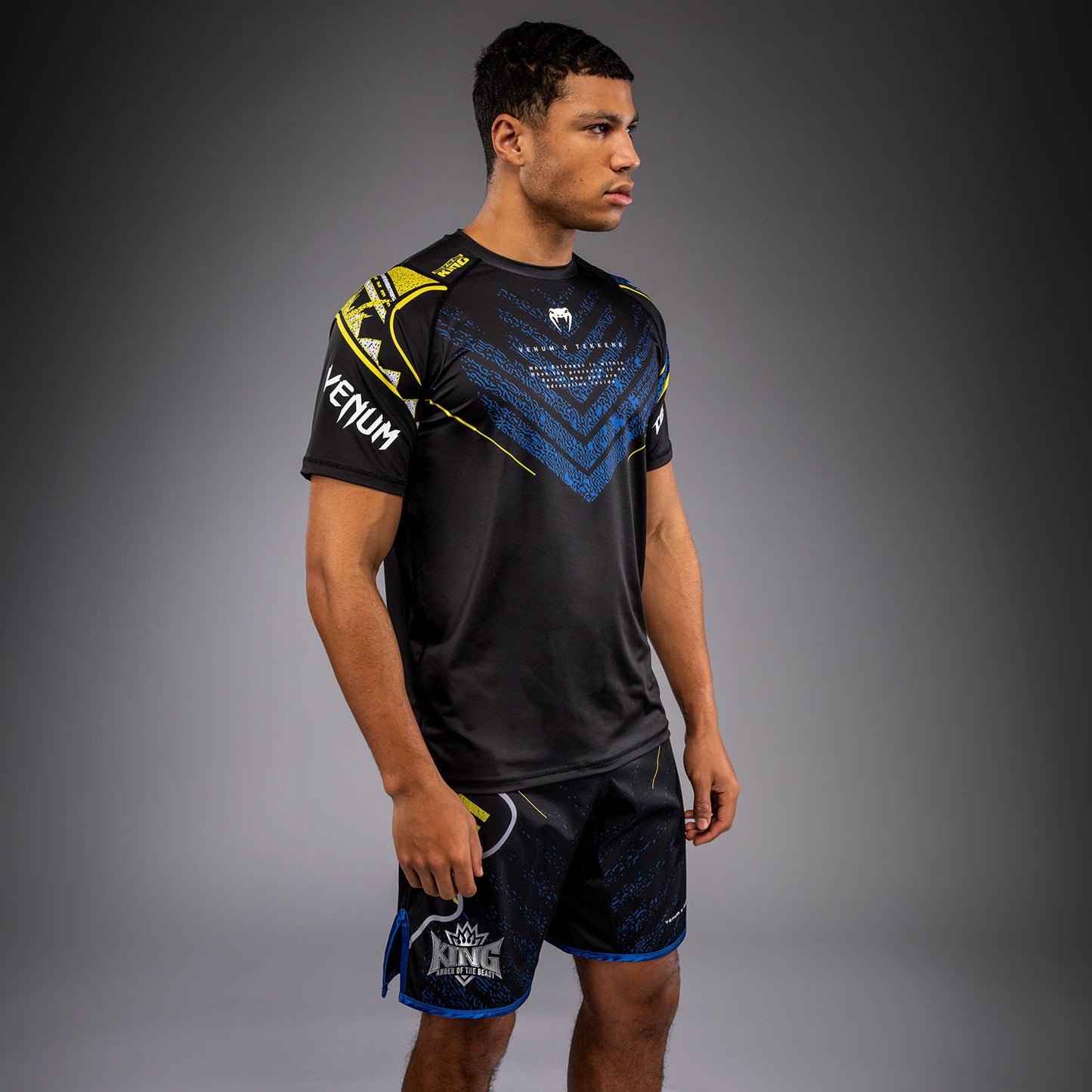 Venum x TEKKEN 8 ドライテックTシャツ - キング - ブラック/イエロー