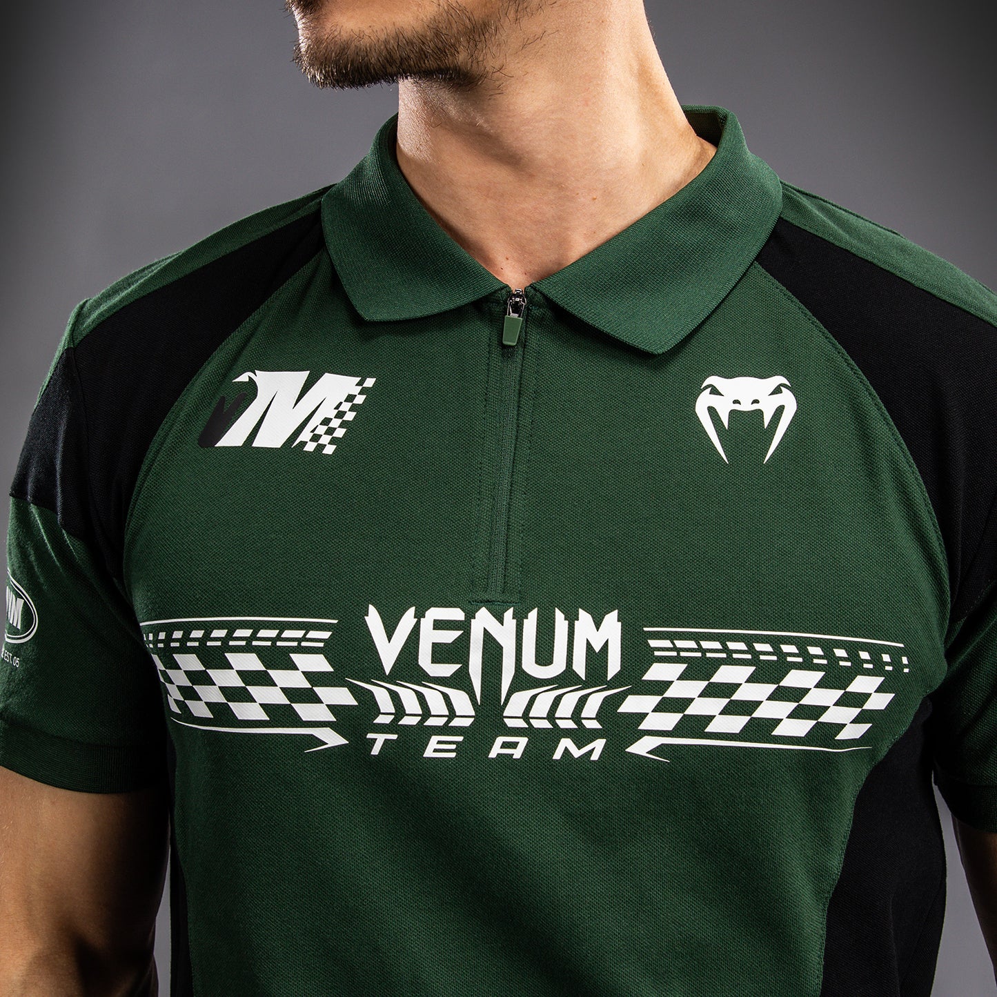 Venum Motorsport - ディープフォレスト コットンポロシャツ