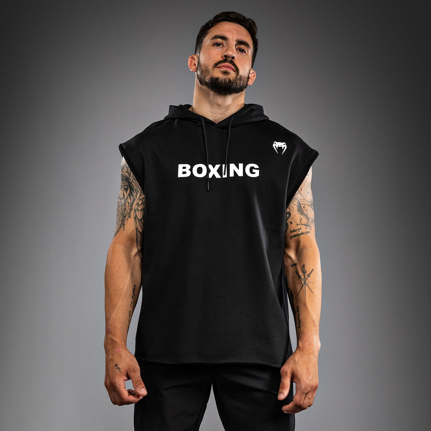 Venum Boxing VT ノースリーブ フーディ - ブラック/ホワイト