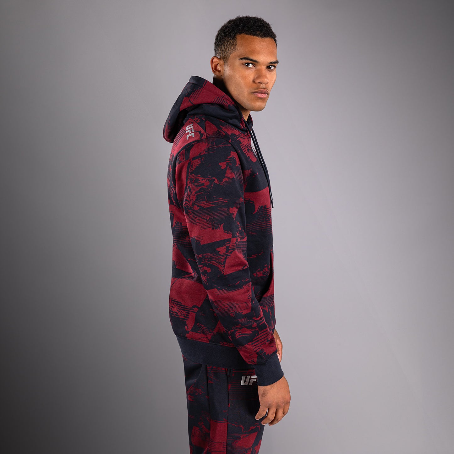 UFC Zenith by Venum Authentic Fight Week プルオーバーパーカー メンズ - ネイビーブルー/バーガンディ/シルバー