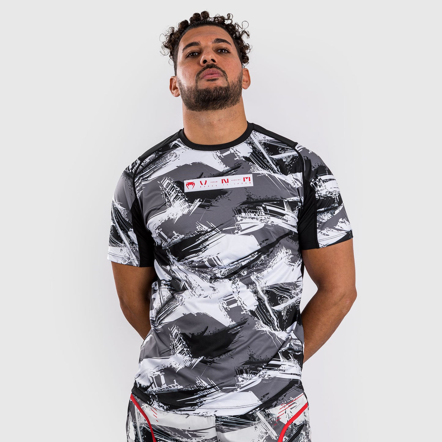 Venum Electron 3.0 ドライテックTシャツ - グレー／レッド