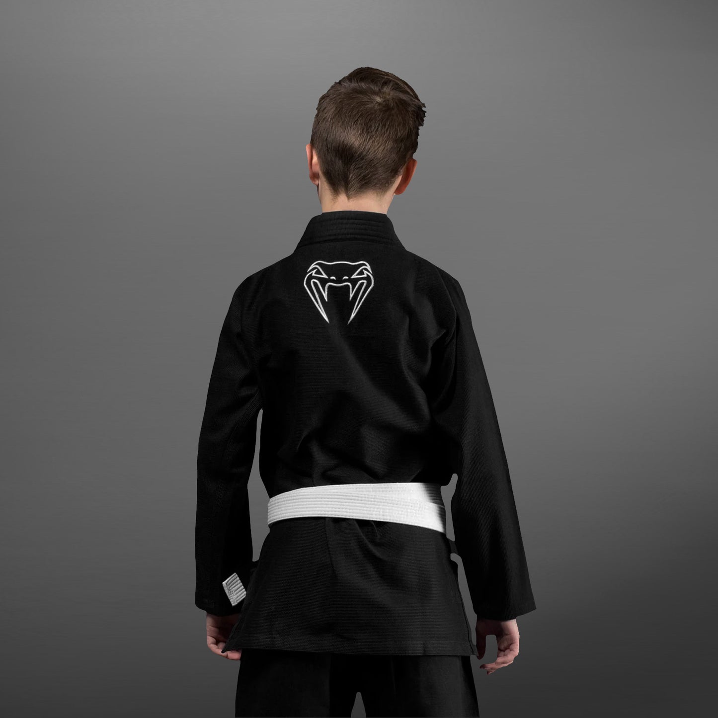 Venum Contender Kids キッズ BJJ 着（無料のホワイトカラーベルト付き) - ノワール