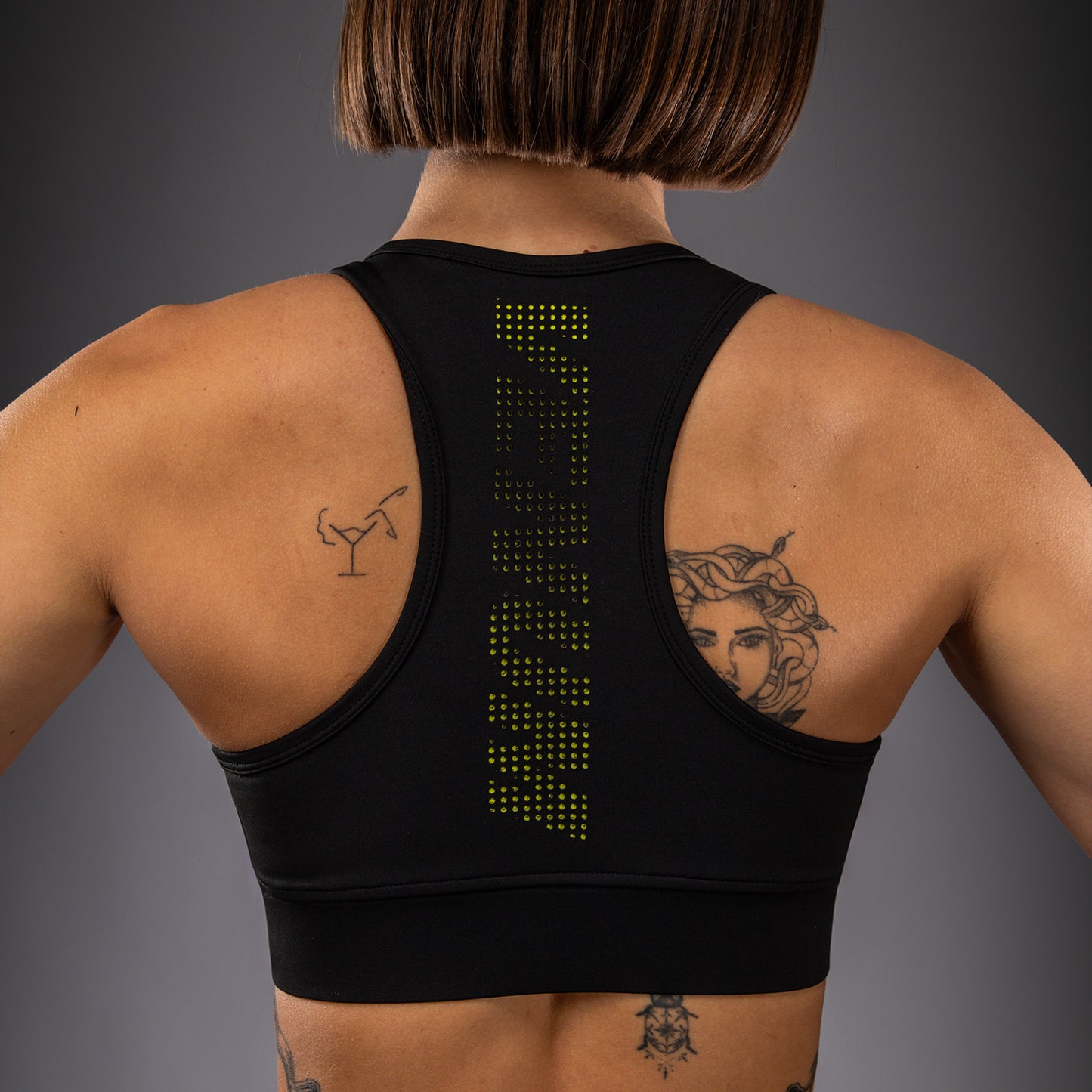 Venum Lazer レディース スポーツブラ - ブラック/イエロー