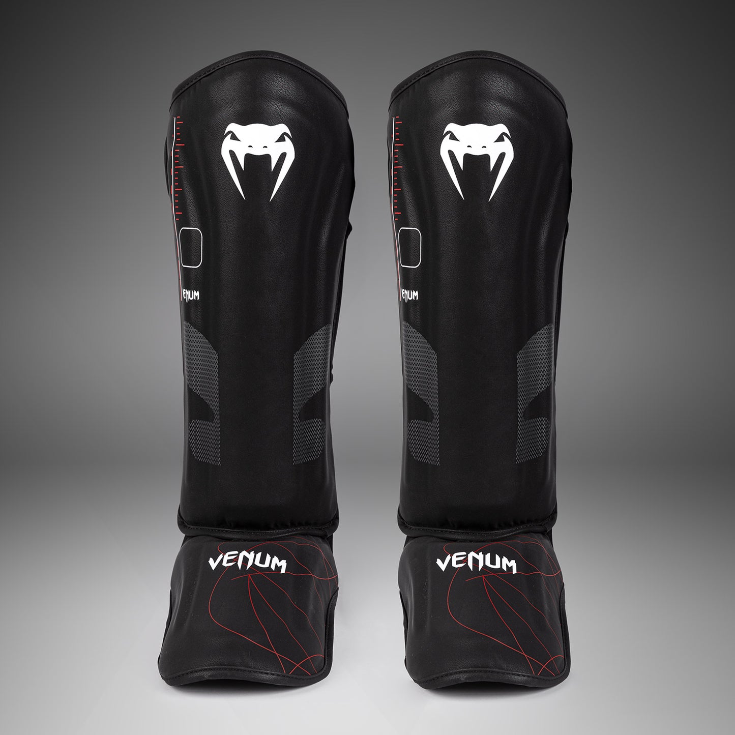 Venum Tactical XT シンガード - ブラック/ファイヤーレッド
