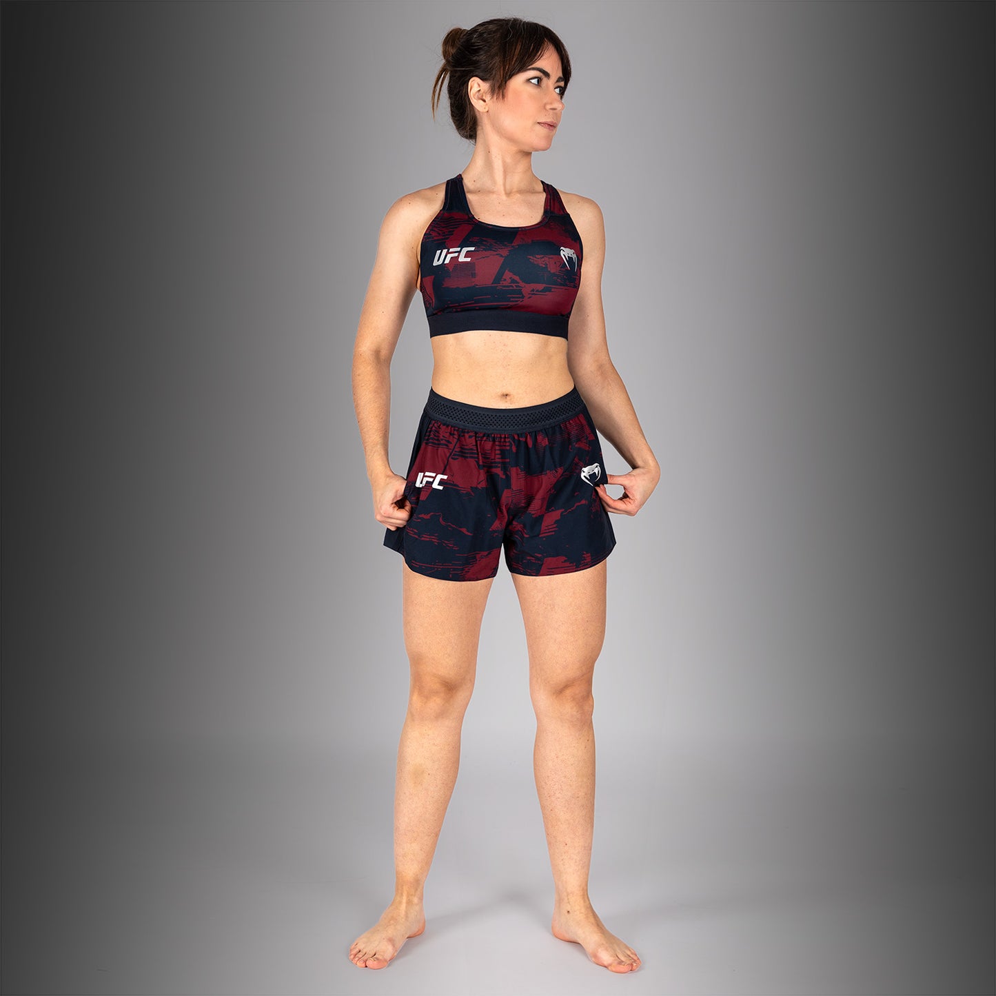 UFC Zenith by Venum Authentic Fight Week スポーツブラ レディース - ネイビーブルー/バーガンディ/シルバー