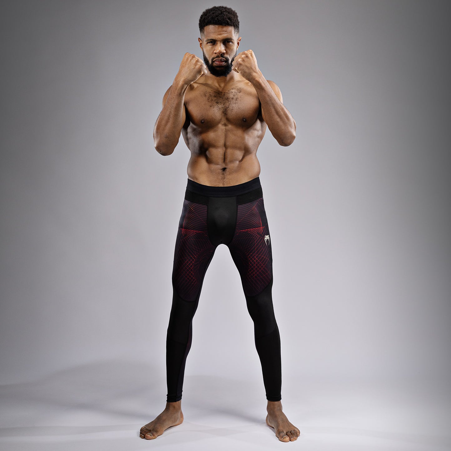 Venum G-Fit Air スパッツ メンズ - ディープブラック/ファイヤーレッド