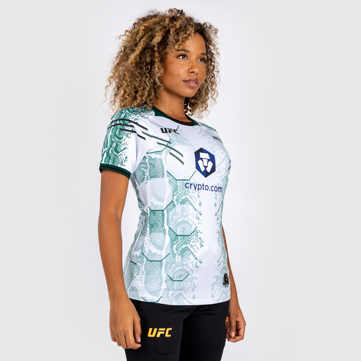 UFC Adrenaline by Venum Authentic Fight Night ウィメンズ・ウォークアウト・ジャージ - Emerald Edition - ホワイト/グリーン