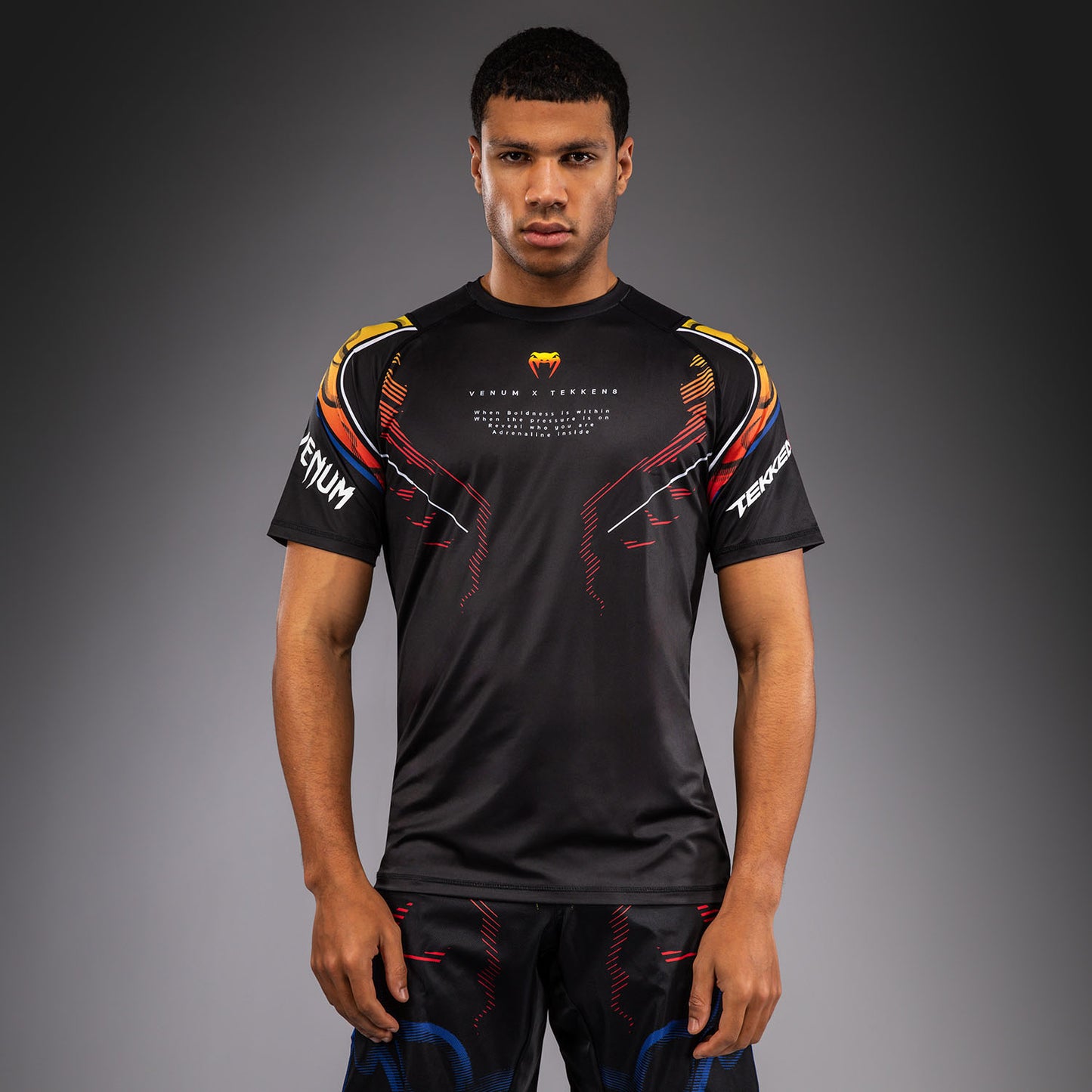 Venum x TEKKEN 8 ドライテックTシャツ ヨシミツ - ブラック/オレンジ