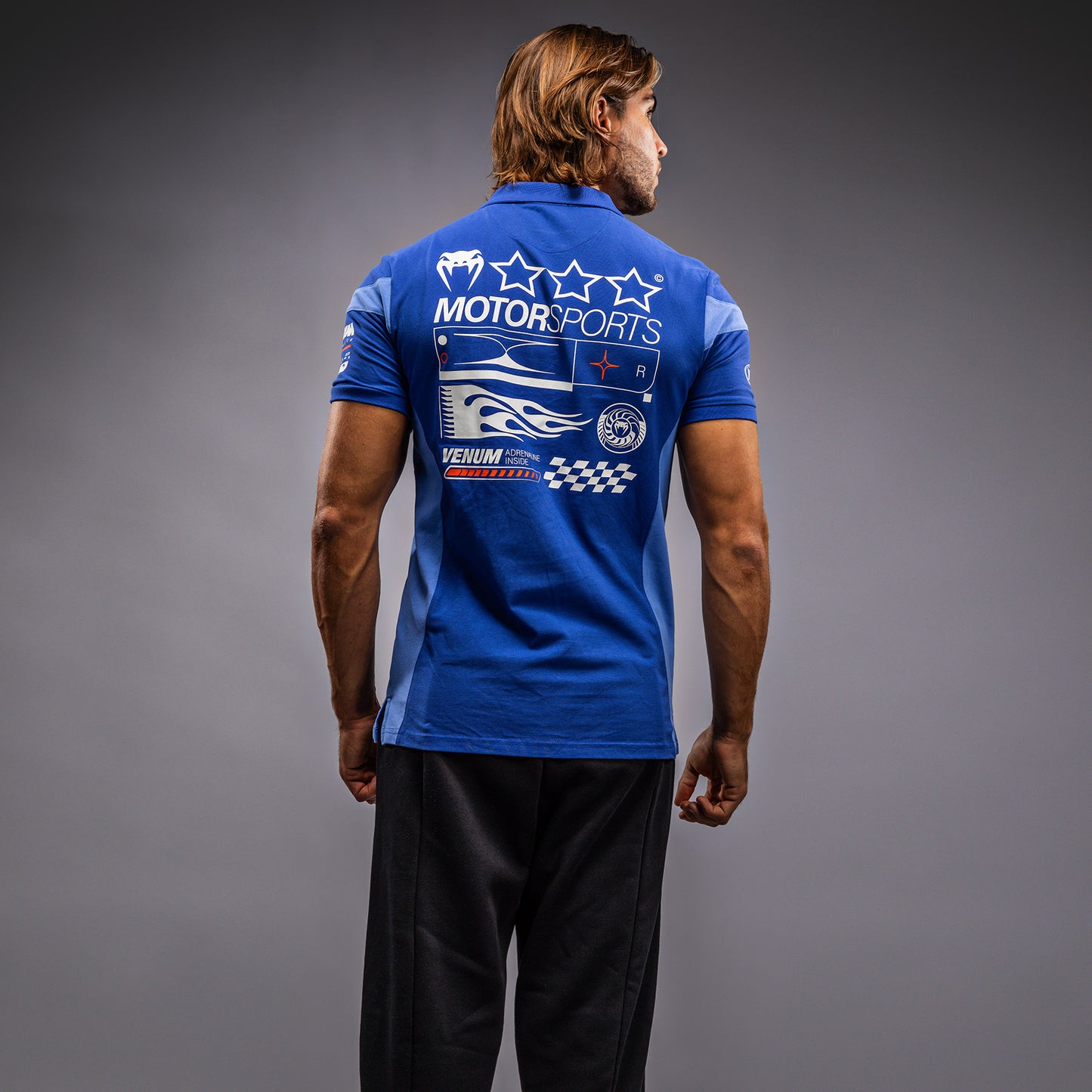 Venum Motorsport - ロイヤルブルー コットンポロシャツ