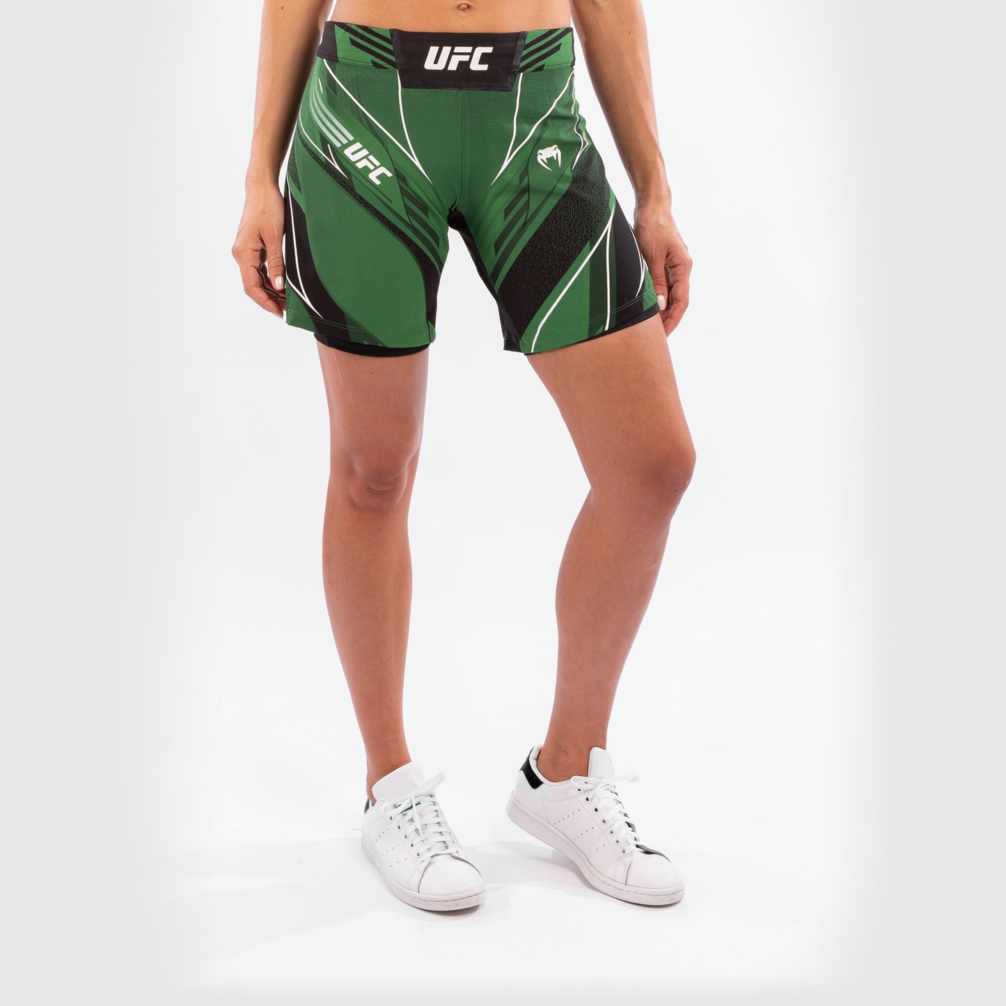 UFC VENUM本物のファイトナイトウィメンズショート-ロングフィット - 緑
