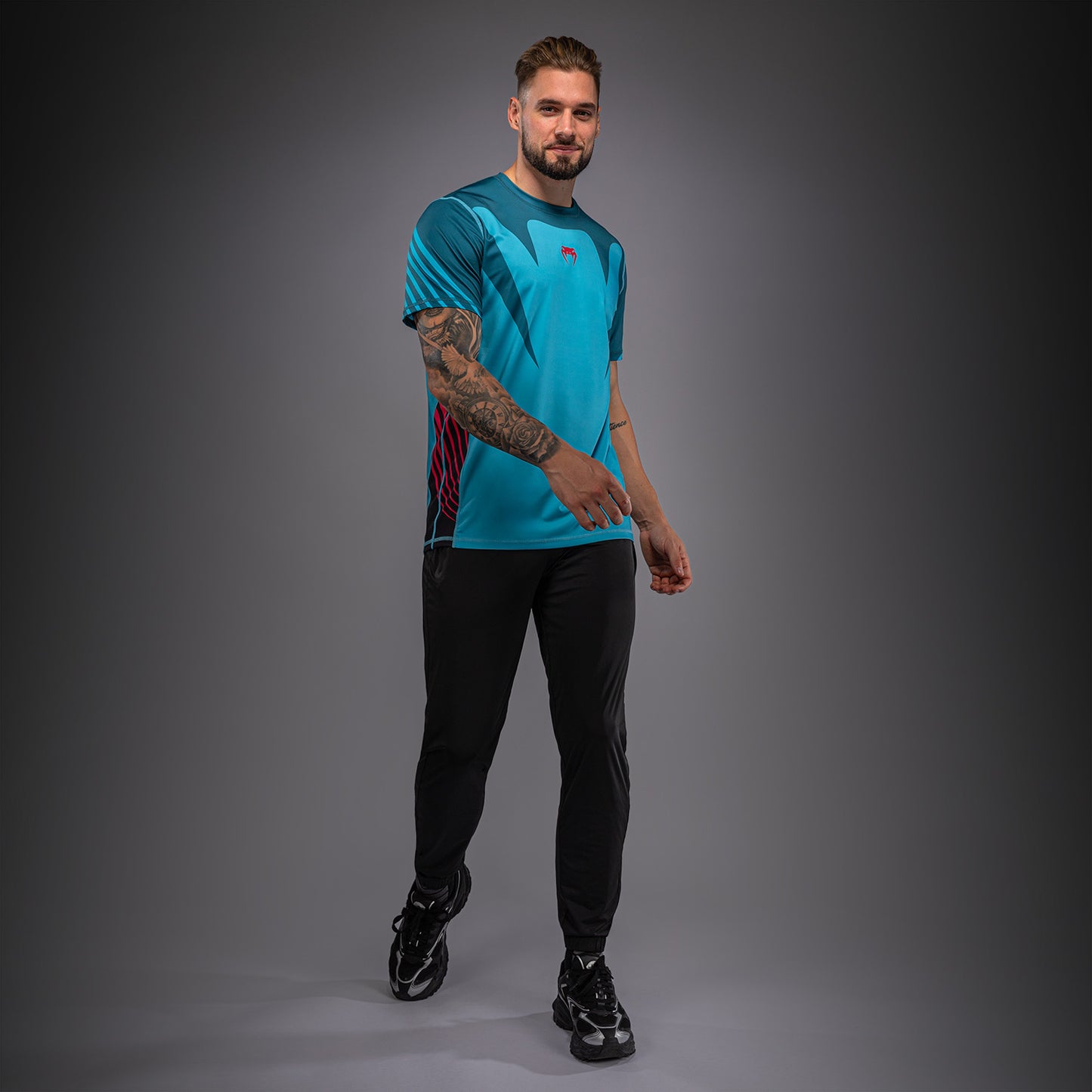 Venum Attack 90 ドライテックTシャツ – ターコイズ/レッド