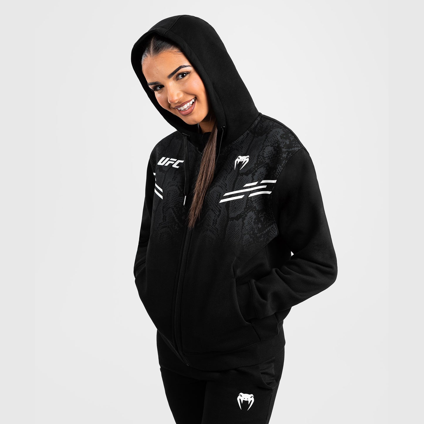 UFC Adrenaline by Venum Replica ウィメンズ・ジップパーカー - ブラック