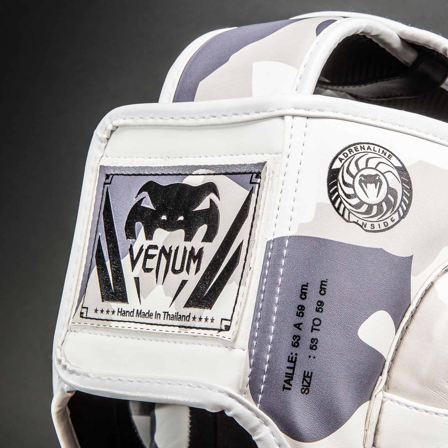 Venum Elite Camo ヘッドギア – ホワイト/ライトグレー