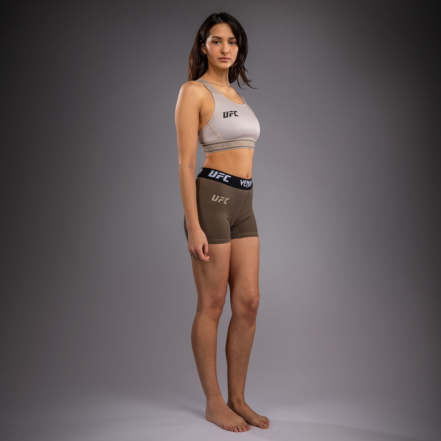 Venum UFC Unity by Venum Authentic Fight Week ウィメンズ テクニカル コンプレッションショーツ - ブラウン
