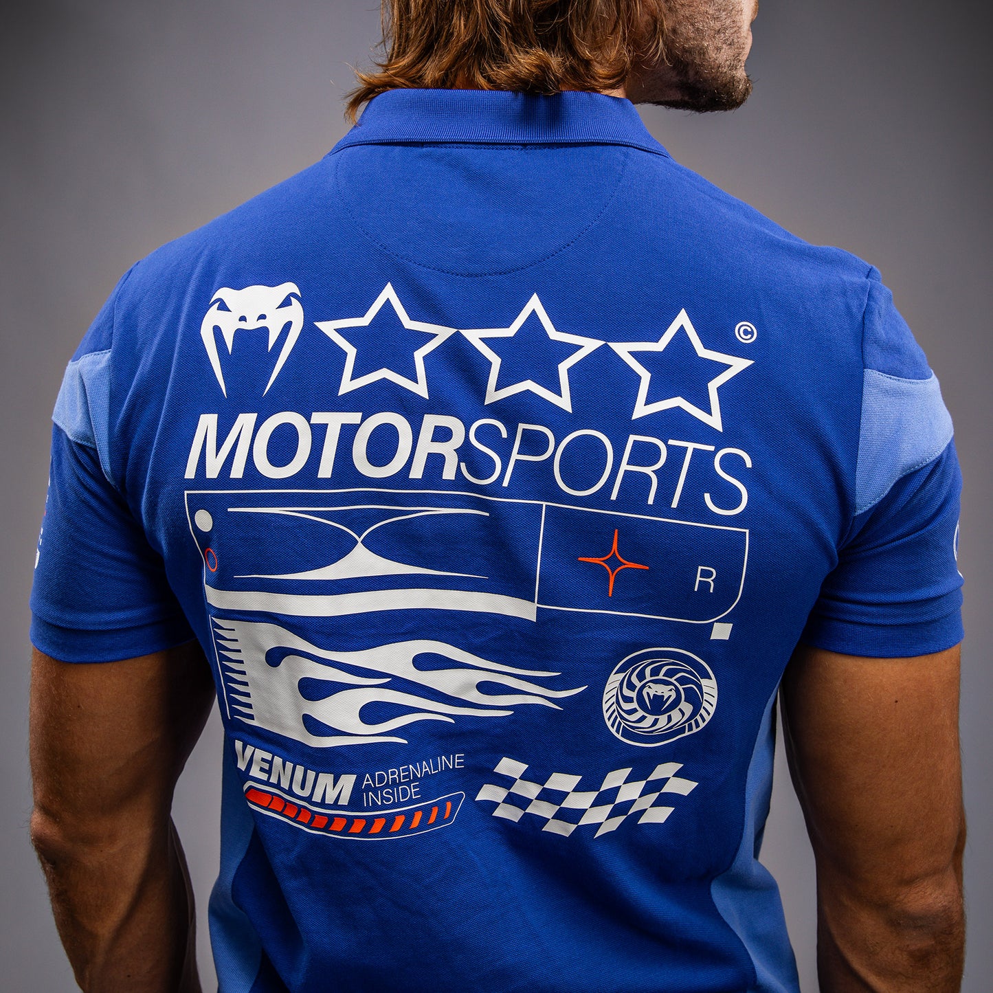 Venum Motorsport - ロイヤルブルー コットンポロシャツ