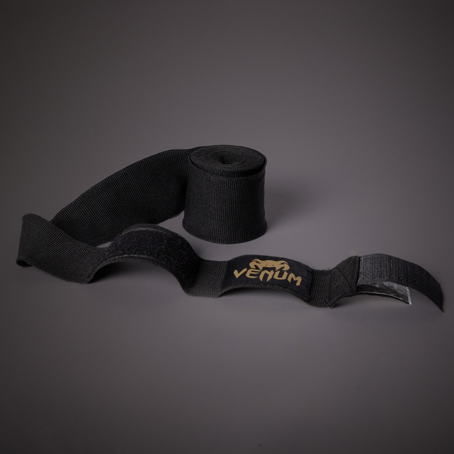 Venum Kontact Boxing ハンドラップ - ブラック/ゴールド - 2.5m (98 in)