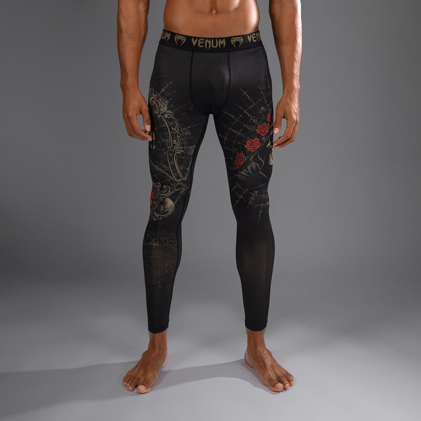Venum Santa Muerte 5.0 メンズスパッツ - ディープブラック/ゴールド