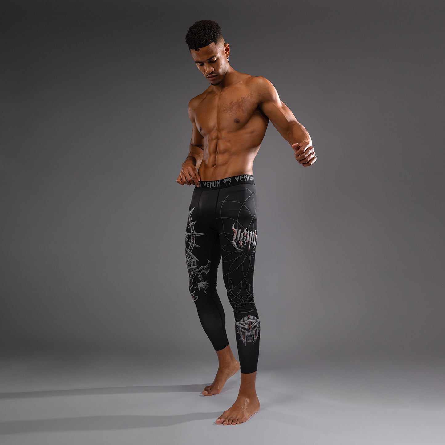 Venum Gladiator 5.0 メンズ タイツ - ブラック/シルバー
