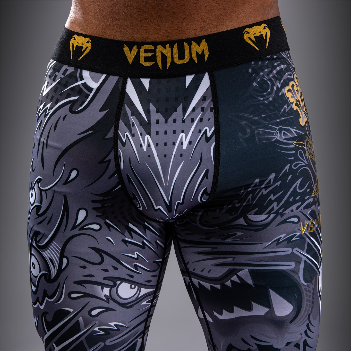 Venum Wolf Atak スパッツ – ブラック/グレー