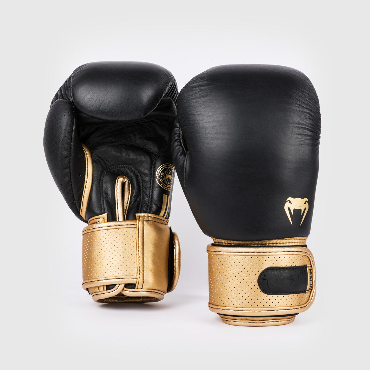 Venum ボクシンググローブ 12 oz ブラック/ゴールド Venum Elite Boxing Gloves - Gold/Black - Venum
