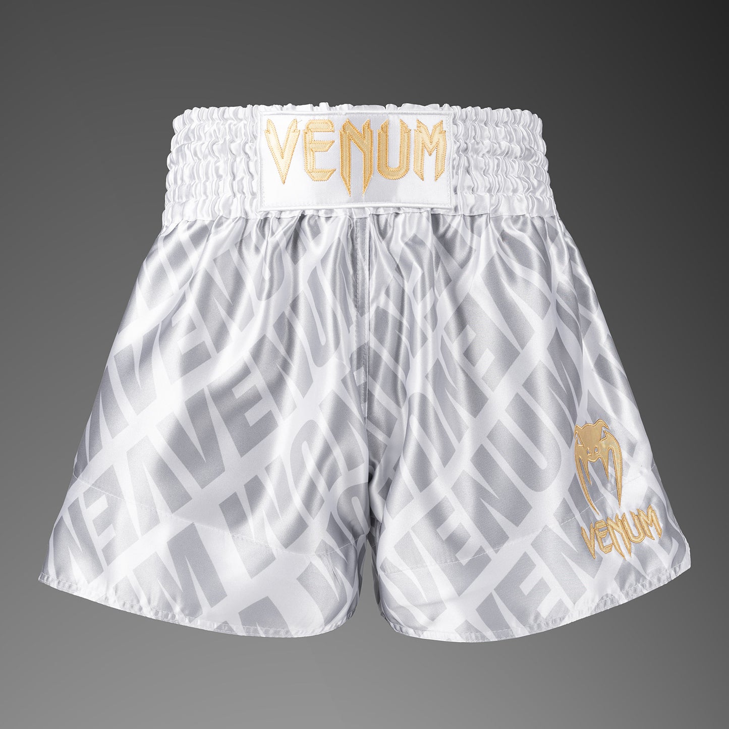 Venum Contender XT ムエタイショーツ – ホワイト/シルバー