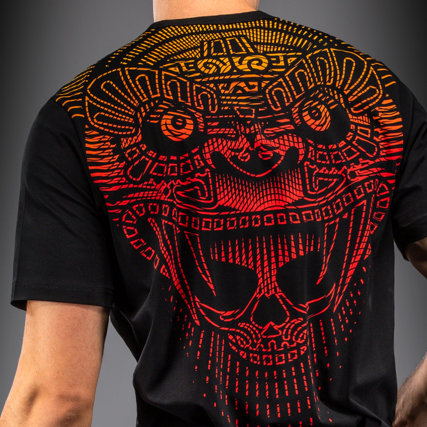 Venum Quetzal Fury Tシャツ - ブラック/フューリーレッド/タンジェリン