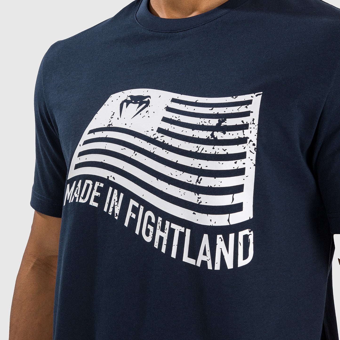 Venum Made in Fightland Tシャツ - ネイビーブルー/ホワイト
