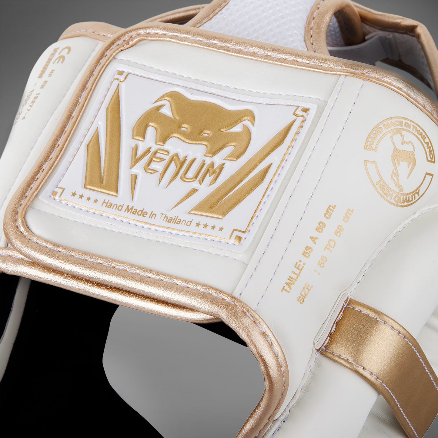 Venum Elite ヘッドギア – ホワイト/ゴルドー